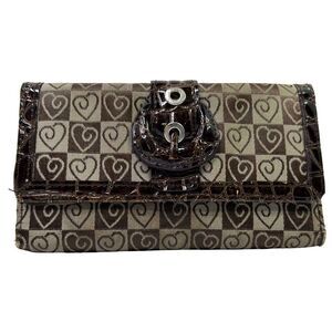 RGA Accessories Clutch Wallet Women Tan/Brwn Faux Leather Acordion ID Cards Cash